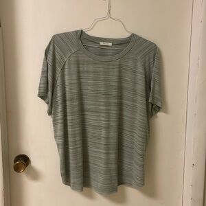 Entro shirt Large green stripes loose fit